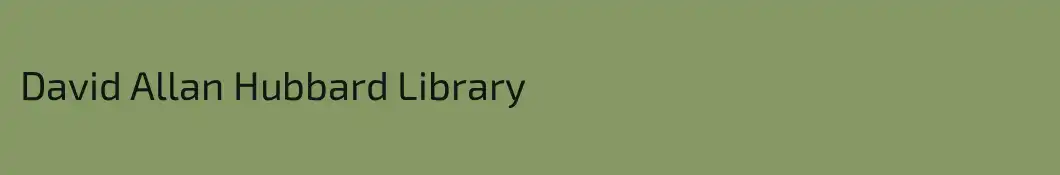 David Allan Hubbard Library